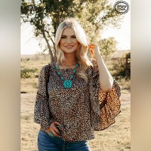 Into the Night Top - Leopard